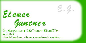 elemer guntner business card