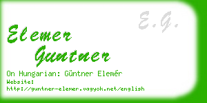 elemer guntner business card